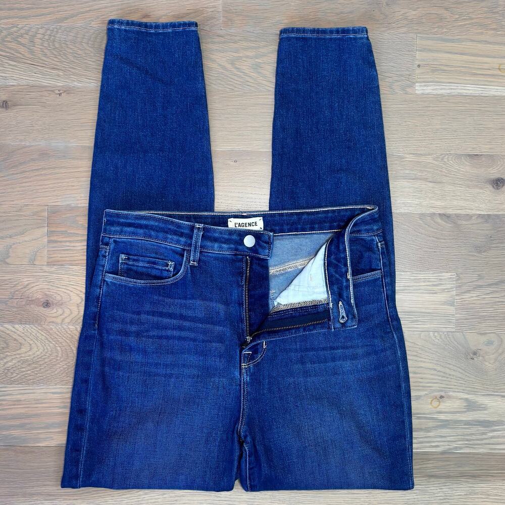 L’agence Monique Ultra High Rise Skinny Jeans Dark Rinse USA Womens Size 29